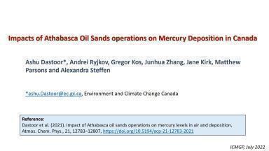 Impacts of Athabasca Oil Sands operations on Mercury Deposition in Canada